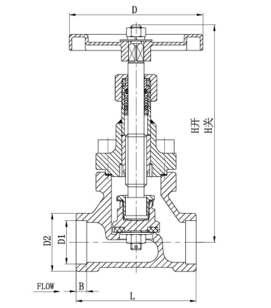 DJ-20G ก้านสั้นสีฟ้า Handwheel Gryogenic Globe Valve