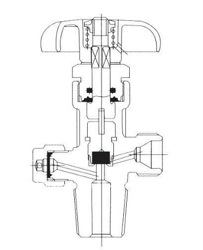 QF-2 Flapper Type ทองเหลืองออกซิเจน O2 กระบอกวาล์ว