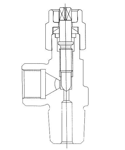 QF-2D เข็มชนิดทองเหลืองออกซิเจน O2 กระบอกวาล์ว