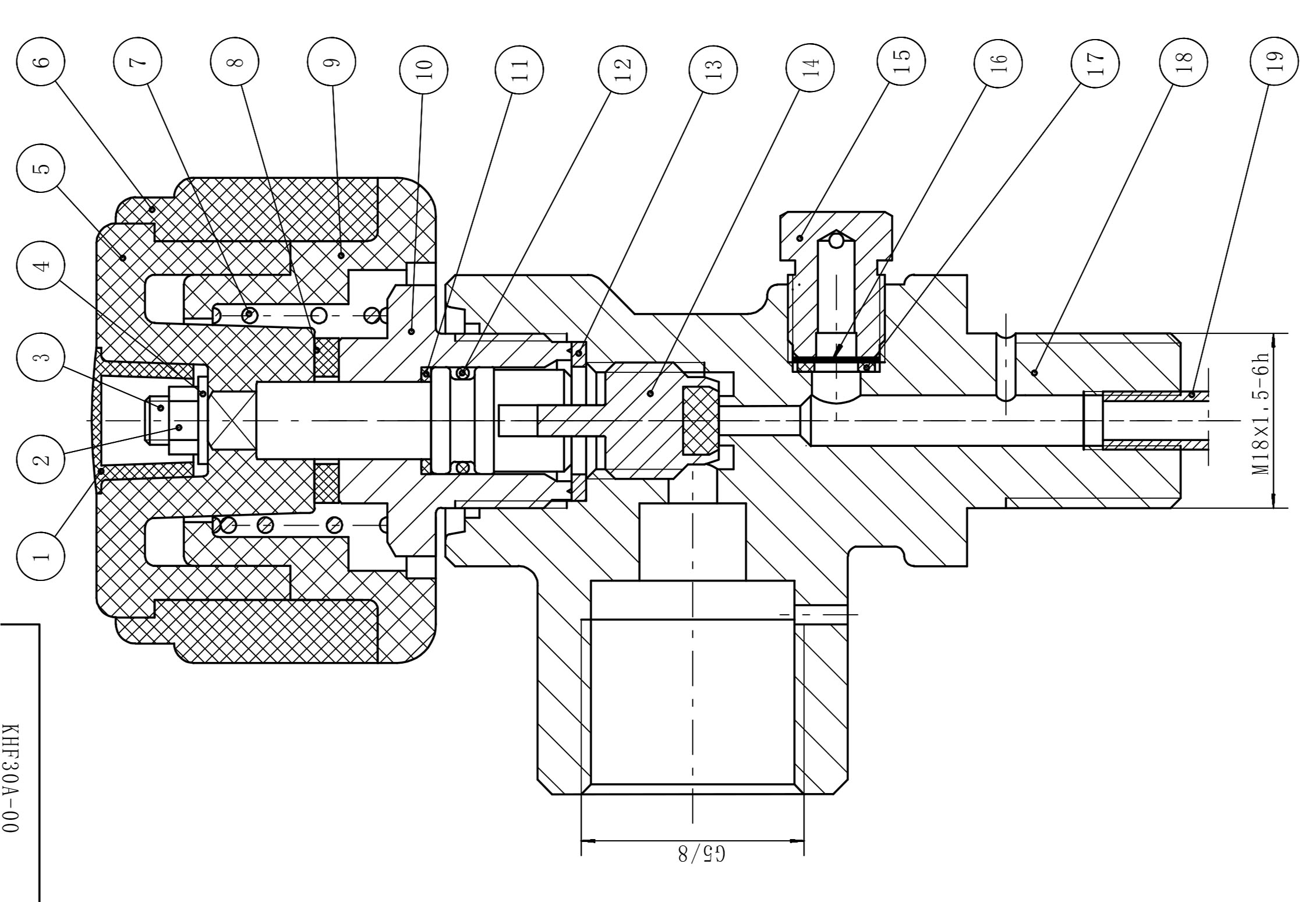 KHF-30A SCBA วาล์วอากาศถังแก๊สสำหรับอุปกรณ์ดับเพลิง